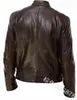 Männer Marke Frühling Herbst Echte PU Leder Jacke Streetwear Mantel Mann Zipper Moto Biker Vintage Leder Jacken S-5XL 231221