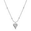 Pendentif Colliers Classique Peach Heart Collier en acier inoxydable Bijoux de mode coréenne Fille Sexy Chaîne de clavicule en forme de coeur pour femme