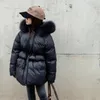 Winter Girls Down Jacket Real Fox Fur Children Slim Coat Thicken Warm Kids Outfit Teenage Black Long Parkas XMP198 231221