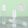 5 ml 10 ml 15 ml Mini Portable Refillable Spray Bottle PET Portable Cosmetic Prov Pack flaskor Transparent plast FSXFU