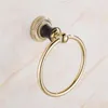 Roestvrij staal Rose goud gouden handdoekring hangend rond eenvoudige Europese badkameraccessoires Rings290F