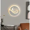 Wandlamp LED Wolk Sterren Maan Voor Slaapkamer Nachtkastje Kinderkamer Kinderen Creatieve TV Achtergrond Trap Gangpad Licht Binnen