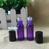 Bunt 5 ml Glaswalzenflaschen Großhandel mit Metallkugel für ätherisches Öl, Aromatherapie, Parfums und Lippenbalsam