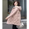 Jaquetas femininas 2023 outono inverno acolchoado jaqueta de algodão feminino fino casacos com capuz senhoras outerwear feminino casaco