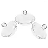 Conjuntos de utensílios de jantar 3 PCs Tule de vidro suprimento superior da tampa clara Tampa transparente de teaware para suprimentos substituíveis de chaleira