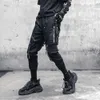 MEN TACTICAL FUNCTIONELE VRAAGBROEK JOGGERS ZIPPER Multi-pocket broek 2023 Spring Hip Hop Streetwear Harem Pant Zwart