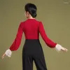 Stage Wear 2023 Female Professional Ballroom Dance Contiton Top Bodyuit Women costumi latini Vestiti performance Waltz Tango F1120