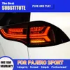 Para Mitsubishi Pajero Sport 04-15 LED Freio da luz traseira de estacionamento reverso Running Running traseira Conjunto Dinâmico Indicador de sinal de giro