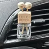 Garrafas de armazenamento de vidro vazio carro ambientador perfume fragrância difusor garrafa com clipe de ventilação e varas para venda