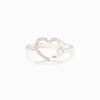 Cluster Rings Cute Pink Heart For Women's Adjustable Cubic Zirconia Princess Love Engagement Ring Jewelry Gift Wholesale KBR073