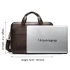 Westal Men's Bag äkta läder Men portfölj för Laptop 14 Messenger Business Portfolio Document A4 7022 231220