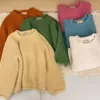 Женские свитера Hsa, женские свитера и пуловеры с длинным рукавом, однотонные, розовые, тянущиеся, Femme Hiver, толстые, теплые, зимние вязаные джемперы