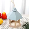 Other Bird Supplies Hanging Wooden Feeder House Birdhouse Parrot Cage Nest Outdoor Garden Window Seed Food Holder