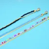 Link bransolety boho szklane koraliki warstwowa bransoletka dla kobiet złota platowana szaleńca łańcuch damów dla dziewcząt biżuteria