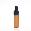 Small Clear Amber bleu verre 4 ml flacons e-liquide gouttes de compte-gouttes mini parfum en verre d'huile essentielle