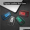 Car Key 2023 Leather Tpu Car Key Er Case Accessories Keychain Ers Protect For Prius Camry Corolla C-Hr Chr Rav4 Drop Delivery Automobi Dhc9L