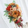 Hochzeitsblumen Wassertropfen Braut Bouquet Brautjungfer Französisch Vintage Romantische Zeremoniedekoration