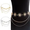 Riemen punk hiphop gelaagde all-match taille ketting zon vintage metalen dames riem voor jurk hoge vrouwen