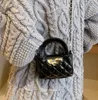 2024 Mädchenkette Prinzessin Handtasche Mini Mädchen quadratische Tragetaschen PU-Leder Umhängetasche