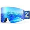 スキーゴーグルX12 100％OTGスノーゴーグルメン用デタッチ可能レンズ大人の雪だるまスキーウィンタースポーツアクセサリー231220