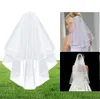 Bridal Veils Tulle Crinkle Hem Wedding Veil Short Mantilla Bride Head Accessories With Comb6334674