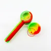 Colorido Silicone Pirulito Forma Tubos De Vidro Singlehole Filtro Tigela Portátil Oil Rigs Stash Case Herb Tobacco Cigarro Titular Bong Fumar Palha Handpipes DHL