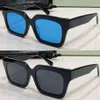 Mens OFF Sunglasses OW40001U Womens Fashion Classic All-match Square Black White Frame Blue Lens Glasses Men Casual Outdoor Anti-U306G