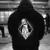 La Santa Muerte hoodie mönster Sweatshirt Halloween i kvinnor män sportkläder pullover höst och vinter essentials hoodie 231220