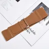 Cinture Cintura stile vintage Cintura stringente Guarnizione elastica Cappotto abbinato in pelle da donna Fibbia ad ardiglione