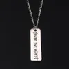 Colares de pingente RJ Você é o colar inspirador de letras é um acessório de jóias de corrente de aço inoxidável personalizado Gift213s