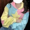 女性のフーディーズ韓国のシックスタープリントウィートシャツムージャー秋オールマッチパーカートップ