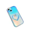 Матовый IMD сплошной цвет 3D чехол для телефона с сердечком любви для IPhone 15 14 13 12 Pro Max 11 противоударная защитная голограмма мягкая задняя крышка из ТПУ 30 шт.