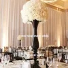 最新の高品質の黒トランペットの形状テーブル装飾11結婚式のセンターピースのためのvase vase2668