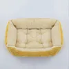 Pet Cat Dog Bed Mysig fyrkantig plysch kennel valp bäddsoffa liten stor hund sömnkudde bärbar husdjursbädo husdjur leveranser tillbehör 231221