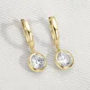 Dangle Earrings Anziw 2023 Trend Women's Gold Hoop Genuine 925 Silver 1CT 2CT Moissanite Drop Earring Wedding Jewelry With Certificate