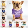 Köpek giyim köpek gömlekleri evcil hayvan baskılı kıyafetler komik mektuplar yaz t serin yavru nefes alabilen kıyafet yumuşak sweatshirt köpekler için 20 tasarım dhntk