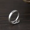 Tigrade Solid 925 Sterling Zilveren Arm Knuffel Open Ringen voor Vrouwen Mannen Gift Ring Aanpasbare Eenvoudige Mode-sieraden 231220