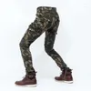 Pantaloni da uomo camuffare motocicli uomini anti-fallo con cambio protettivo in bicicletta joggers jogger elasticità maschile elasticità pantaloni