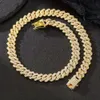 Hip Hop 13 mm Miami Unisexe VVS Collier diamant Moisanite Collier Rappeur Bijoux Cuban Link Chain pour hommes