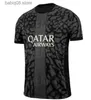 Les fans en tête de TEES 2023 2024 Maillots de football Jerseys Mbappe Lee Kang à Hakimi 23 24 Paris Football Shirt Marquinhos Verratti Maillot Foot Men Kid Kit Kit