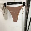 Vintage Halter Bikini Sexig Leakback Swimsuit V Neck Bandage Bra tryckta trosor för Summer Beach Party Bikini