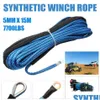 Travel Roadway Product New 1Pcs Blue 15M 5Mm Synthetic Fiber Strand Off-Road Towing Winch Rope 7700 Lbs For Most Car Suv Atv1716 Drop Dhn2D
