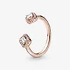 New popular 925 sterling silver ring Primitive crown, engagement wedding rose gold crystal ring luxury jewelry