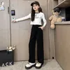 Clothing Sets Korea Style Spring And Autumn Kid Girls Clothes Casual Suit Kids Girl Letter Top Long Trousers 2 Piece Set 5-14 Years