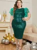 T-shirt plus size tamanho brilhante maxi vestido mulheres festas noite boxufa manga bodycon body sweetheart robes para 2023 modear de clube sexy