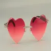 2019 -selling heart-shaped carved sunglasses fashion high-end diamond series natural mixed horn arm sunglasses 8300686-A size211k