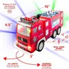 Brinquedo infantil de caminhão de bombeiros elétricos com luzes 4D brilhantes Sons de sirene reais sons e vêm mecanismo de bombeiros para meninos 231221