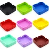 Silicone Ashtray Rubber Square Cigarette Container Jar Ash Cigarette Tray Tobacco Plate Luminous Camouflage Circular Ashtray Smoking Cup Holder DHL