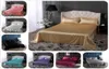 18 cores de luxo cetim seda conjunto lençol cama única rainha tamanho king size colcha capa lençóis duplo completo duplo sexy 206098899