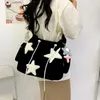 Filles mignonnes étoiles imprimées sacs d'épalsine femme japonais fashion band body sac y2k streetwear sacs fourre-tout pour étudiant 231221